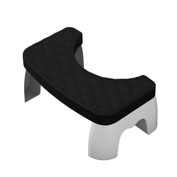 Black Toilet Stool Squatting Poop Stool Bathroom Step Stool Plastic Non Slip Foldable Stackable Black 16.53X9.84X6.69In