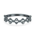 thumbnail image 1 of Black Tone, Simulated Cubic Zirconia Size-5 Wedding Engagement Anniversary Ring Band 925 Sterling Silver, 1 of 7