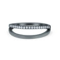 thumbnail image 1 of Black Tone, Simulated Cubic Zirconia Size-9 Half Eternity Ring Wedding Engagement Band 925 Sterling Silver, 1 of 7