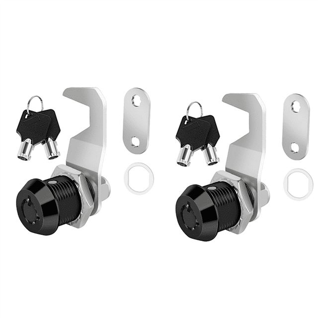 Black Tool Box Lock with Key,Same Key Lock, Hook Cam, Tubular