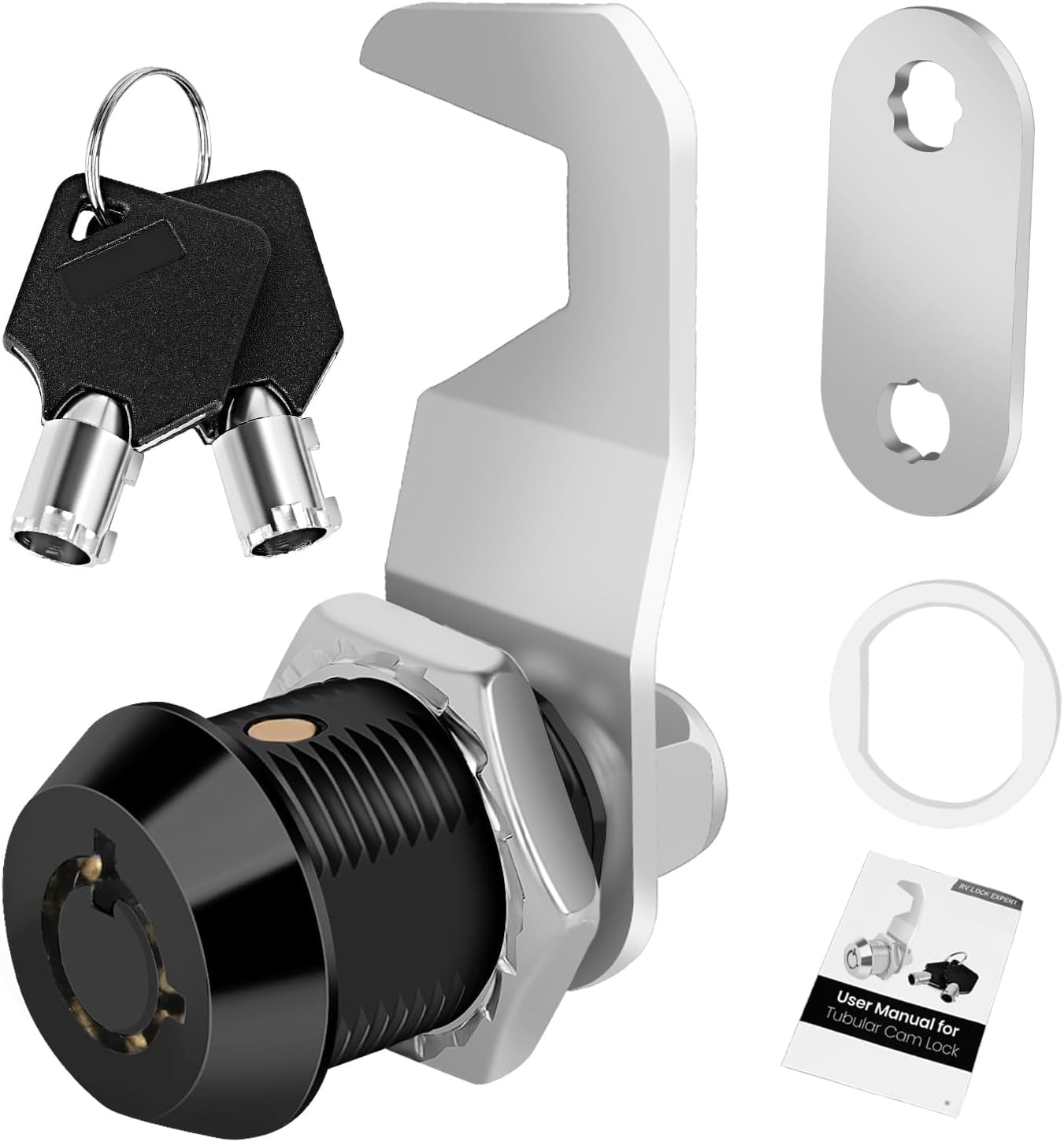 Black Toolbox Lock with Keys, Cabinet Locks Keyed Alike, Hook Cam ...