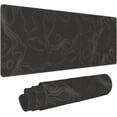 thumbnail image 1 of Black Topographic Contour Map Lines Topography Geography Geographical Gaming Mouse Pad 31.5 X 11.8 Inch XL Extended Large Keyboard Non-Slip Rubber Base with Stitched Edges for Home Office, 1 of 6