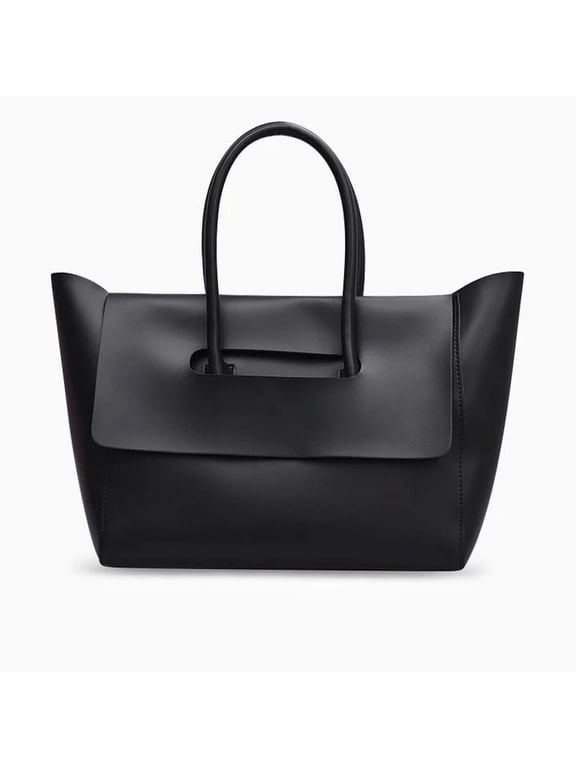 Black Tote Bag For Women Large Capacity Designer Luxury New Trendy Shopping Laptop Handbag Retro Travel