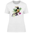 thumbnail image 1 of Black Toucan On Tropical Branch T-Shirt Women -Image by Shutterstock, Female Medium, 1 of 2