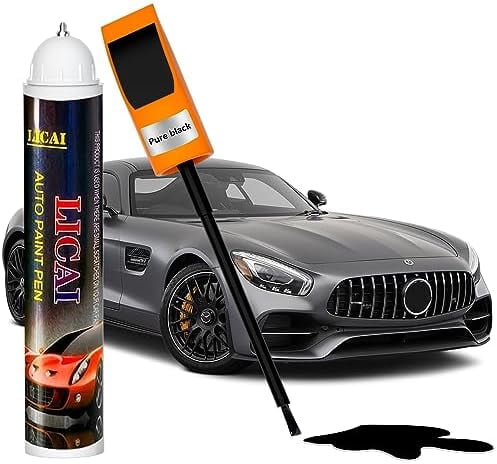 Black Touch Up Paint for Cars, 0.4 Fl Oz, , Automotive Touch Up Paint, Gloss Finish, 2-3 sq ft/coat Coverage, Indoor and Outdoor Use, Includes Brush and Metal Tip