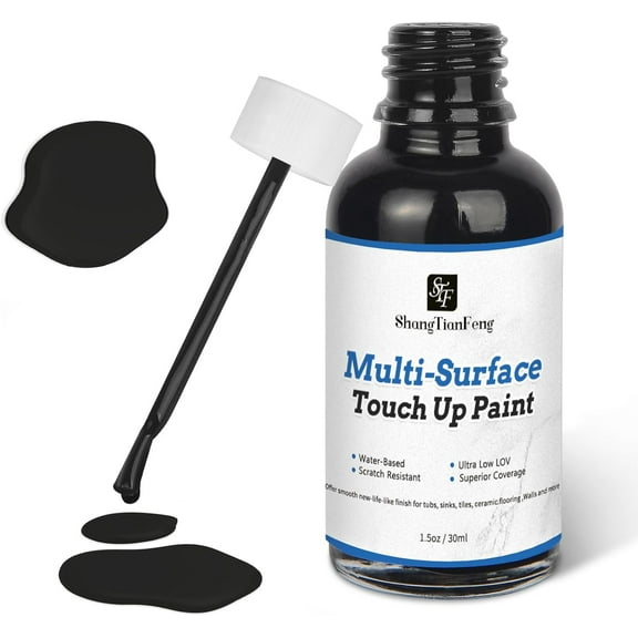 Black Touch Up Paint, Multi-Surface Touch Up Paint Pen, suitable for wall, metal, wood, floor, appliance maintenance, refrigerator, dishwasher, dryer, washing machine, microwave oven and other househ