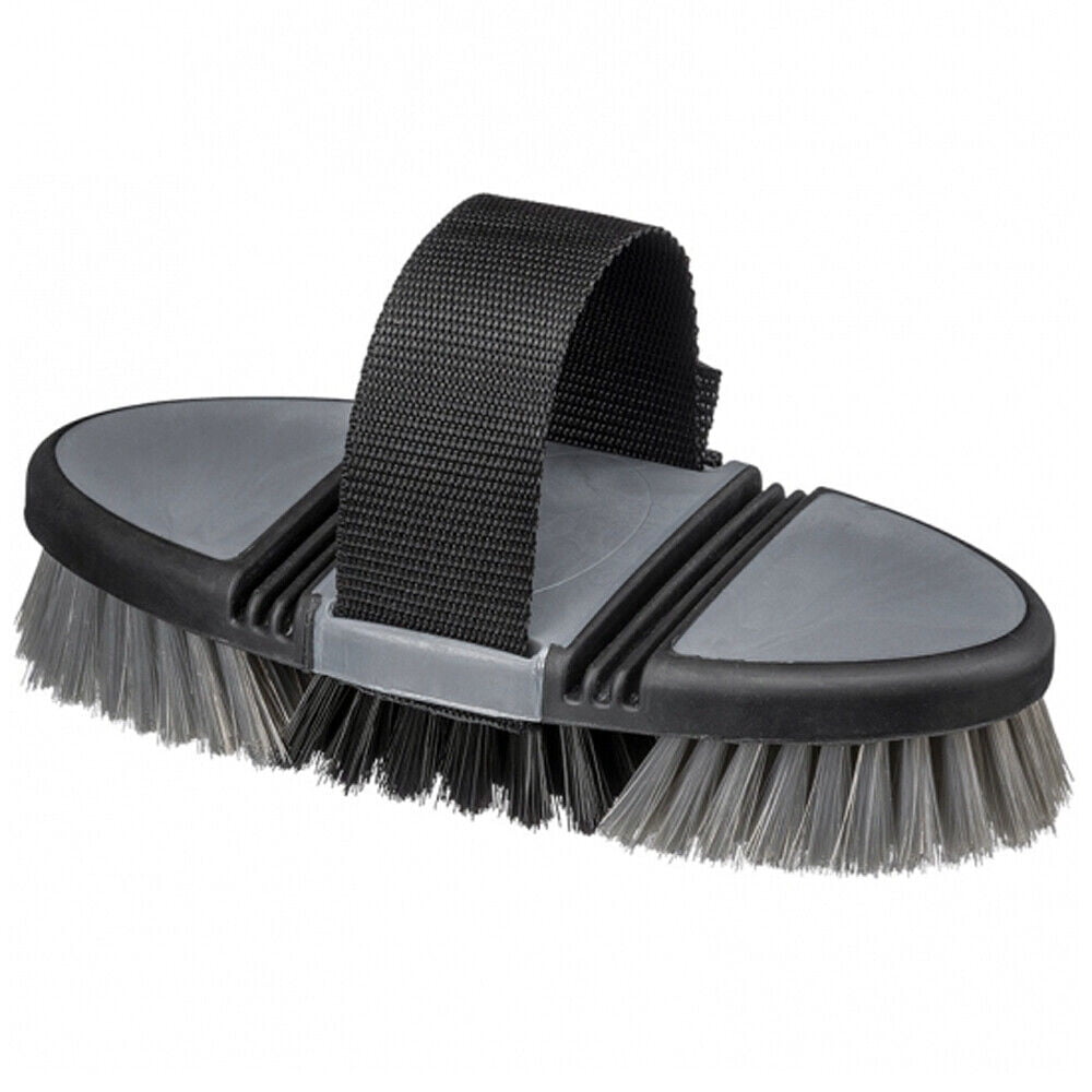 Black Tough1 Tack Horse Grooming Great Grips Flex Finishing Brush