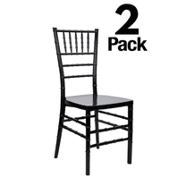 Black ToughResin Unassembled Chiavari Chair by Chivari, 2 Pack