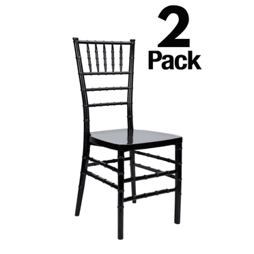Black ToughResin Unassembled Chiavari Chair by Chivari, 2 Pack