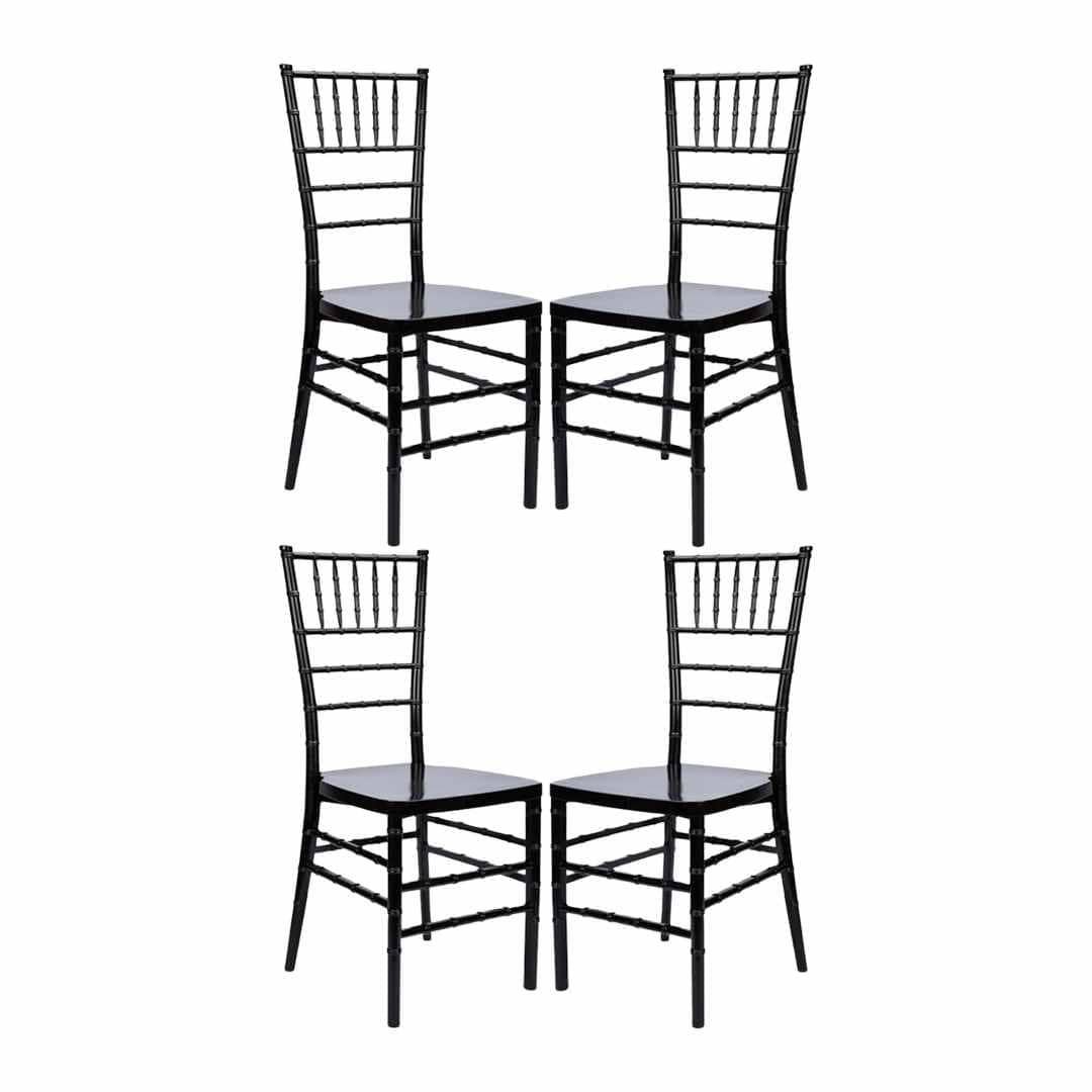 Unassembled Chair Chiavari Resin Chair 4pk Clear White Black Unassembled by Chivari ...
