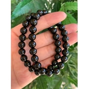 Black Tourmaline Crystal Bead Bracelet 8mm, Wholesale Genuine Black Tourmaline Stretch Gemstone Bracelet, Gift for Men & Women 2