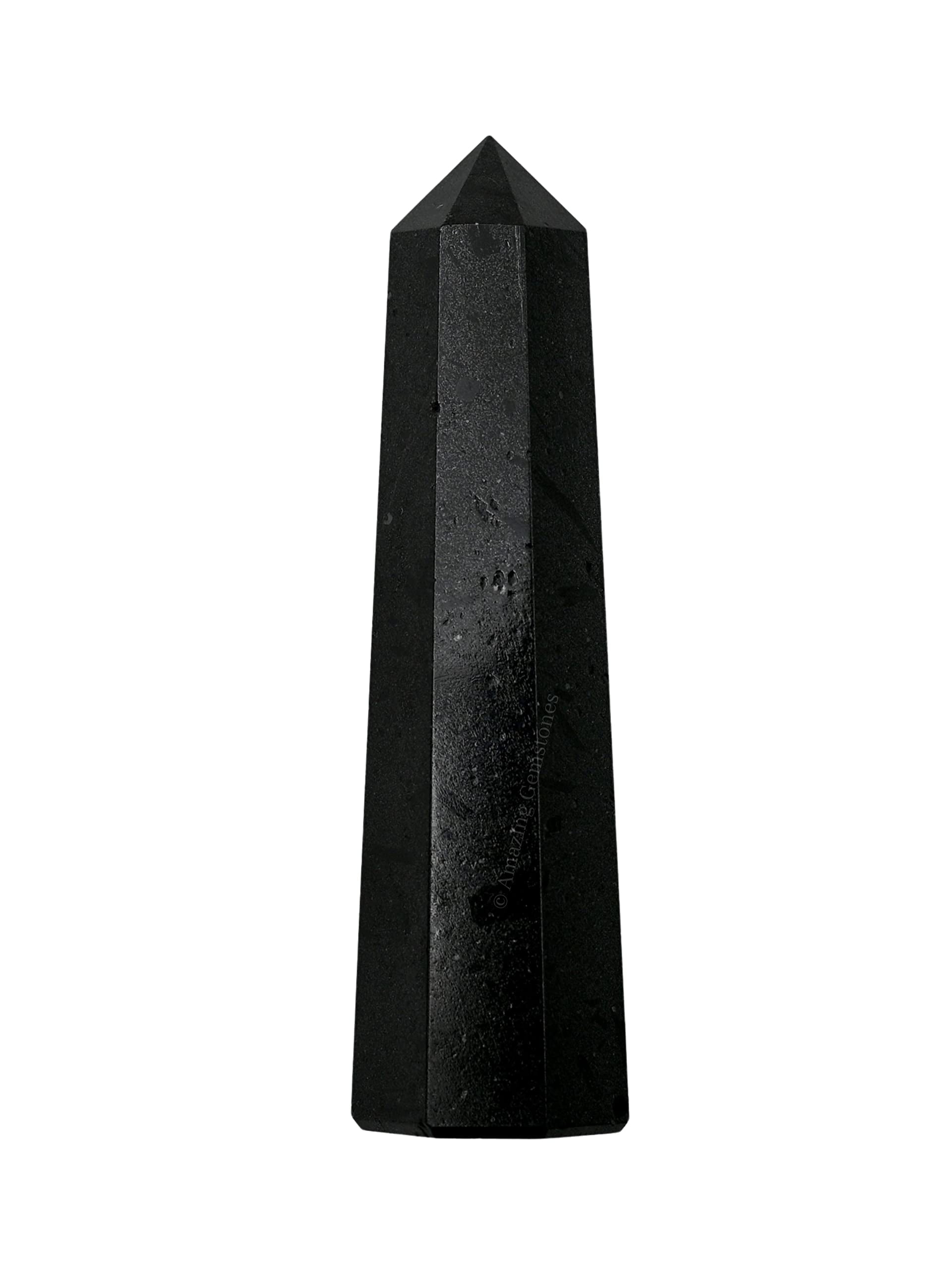 Black Tourmaline Crystal Towers Natural Healing Crystal Point Obelisk