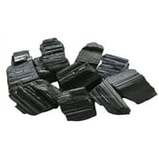 Black Tourmaline Crystals Rough Stone, 1/2lb Medium Pieces