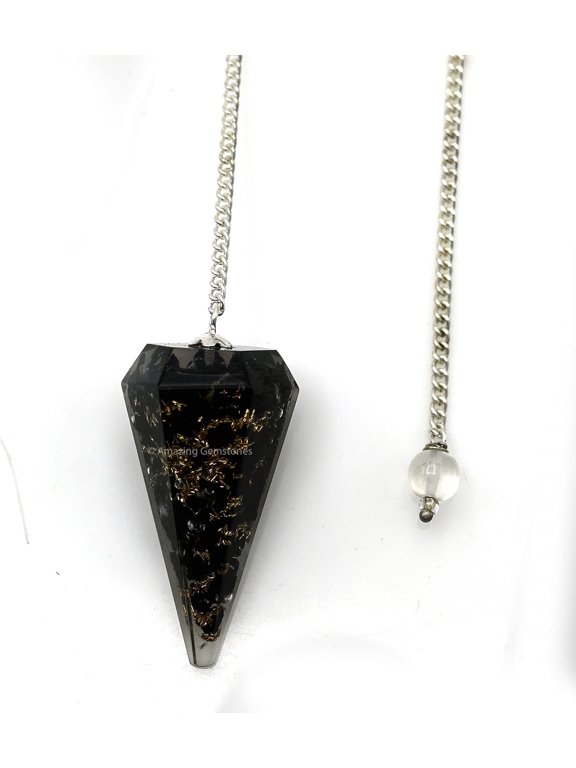 Black Tourmaline Orgone Crystal Pendulums for Divination and Dowsing