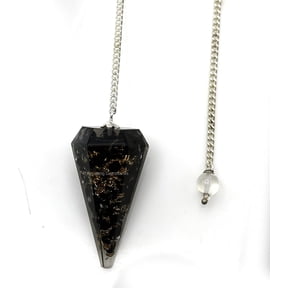 Black Tourmaline Orgone Crystal Pendulums for Divination and Dowsing
