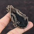 thumbnail image 1 of Black Tourmaline Rough Gemstone Pendant Handmade Copper Wire Wrapped Jewelry, 1 of 1