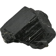 Black Tourmaline Selenite Crystal Raw Stones 2 Pieces