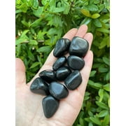 Black Tourmaline Tumbled Stones, Polished Natural Black Tourmaline Gemstone, Black Tourmaline Healing Crystals Black Tourmaline, 0.25 Pound