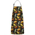 thumbnail image 1 of Black Toy Like Dinosaurs Pattern Apron-Garden Aprons for Women with Pockets-Cotton Linen Waterproof Kitchen Cooking Gardening Aprons Adjustable for Kitchen,Cooking,BBQ and Salon 33x27 Inch, 1 of 7