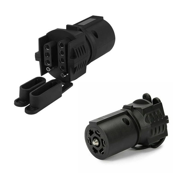 Black Trailer Adapter Converter for American Standard 7 Way into 4Way 5Way