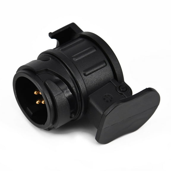 Black Trailer Truck 13 Pin To 7 Pin Plug Tow Bar Socket Adapter Converter