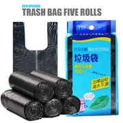 Black Trash Bags, 100 Count, 30 Gallon, Heavy-Duty Extra Thick Garbage Bags, Leakproof & Unscented, 62×47CM for Outdoor or Yard Use