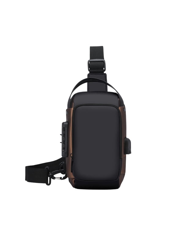 Black Travel Chest Bag For Men Women Lightweight Large Capacity Waterproof Sling Bag Crossbody Front Pack Usb Charging Anti-Theft Lock 30 X 18 X 6 Cm 1Pc Bag Weight 0.542 Lbs