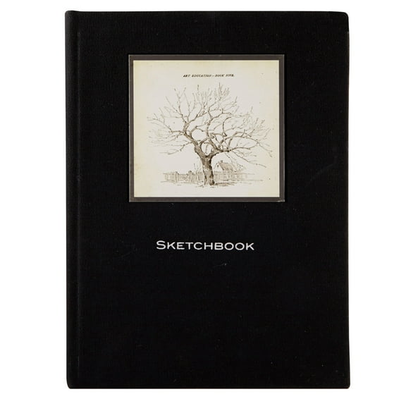 Artist's Loft Black Tree Hardbound Sketchbook - Acid Free and Smudge Resistant Paper, Sketch Pad for Drawing, Sketching, Writing - Bulk 8 Pack