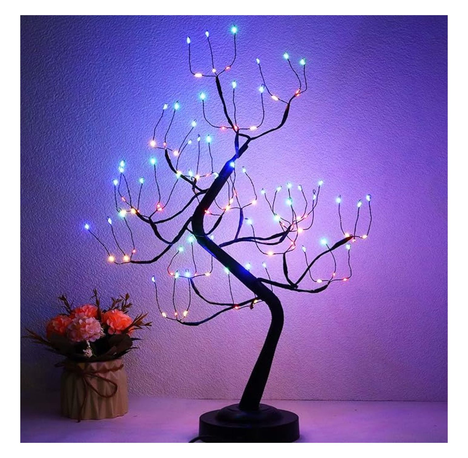 Black Tree Light 108L Lights Tree Lamp Adjustable Branches LED ...