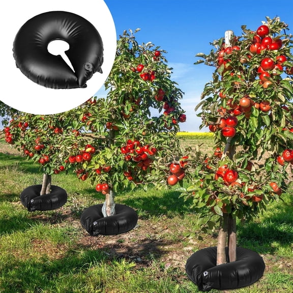 Dalang Black Tree Watering Bag 23.6 Inch – Slow Release PVC Watering Ring for Newly Planted Trees, Deep Root Irrigation, Garden, Landscape, Outdoor Greenery Care