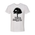 thumbnail image 1 of Black Trees Need Love Too Unisex Adult Short Sleeve T-shirt-White Triblend-xxxl, 1 of 4