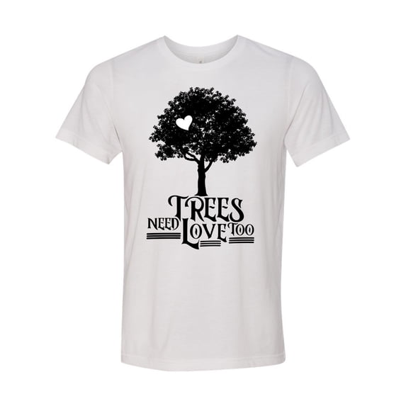 Black Trees Need Love Too Unisex Adult Short Sleeve T-shirt-White Triblend-xxxl