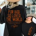 thumbnail image 1 of Black Trendy Orange Faith Quote Graphic Tees Print Tshirt Womans S-5XL Shirts Fashion Tops, 1 of 4