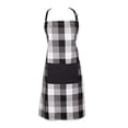 thumbnail image 1 of Black Tri Color Check Chef Apron, 1 of 2