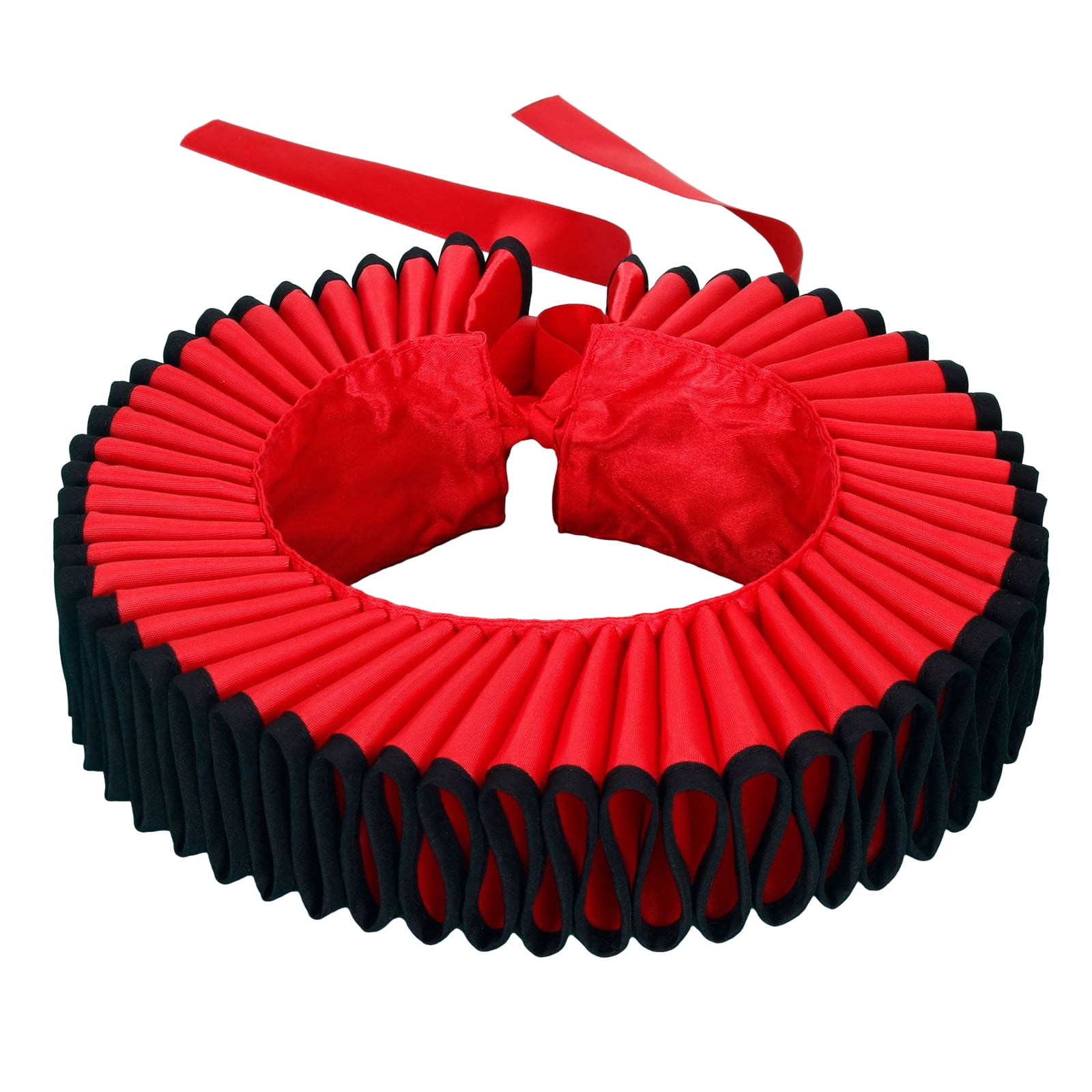 Black Trimmed Victorian Ruffled False Collar Neck Ruff for Theatrical ...