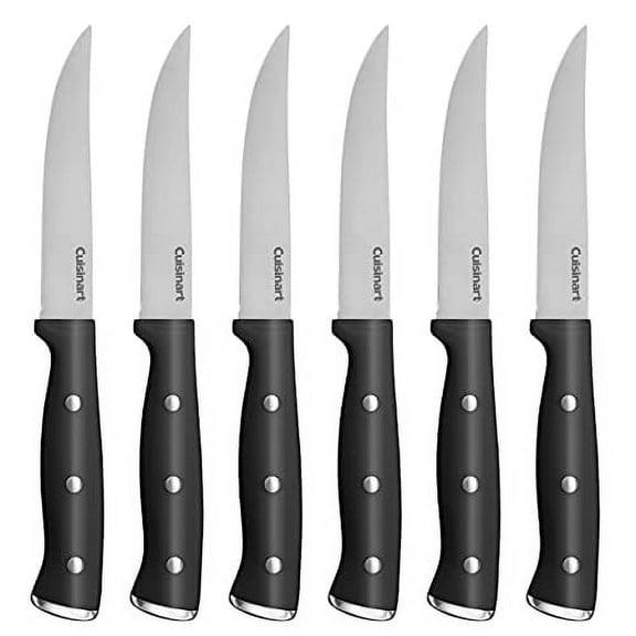 Black Triple Rivet 6pc Steak Knife Set