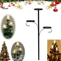 Black Triple Tree Topper, Tree Topper Candle Holder, 3 Tier Candle Holder, Tree Toppers Christmas Decorations, Candelabra Christmas Tree Topper, Light up Christmas Tree Topper