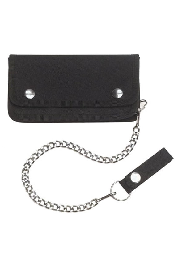 Black Trucker / Biker Wallet with Chain and Snap Belt Loop