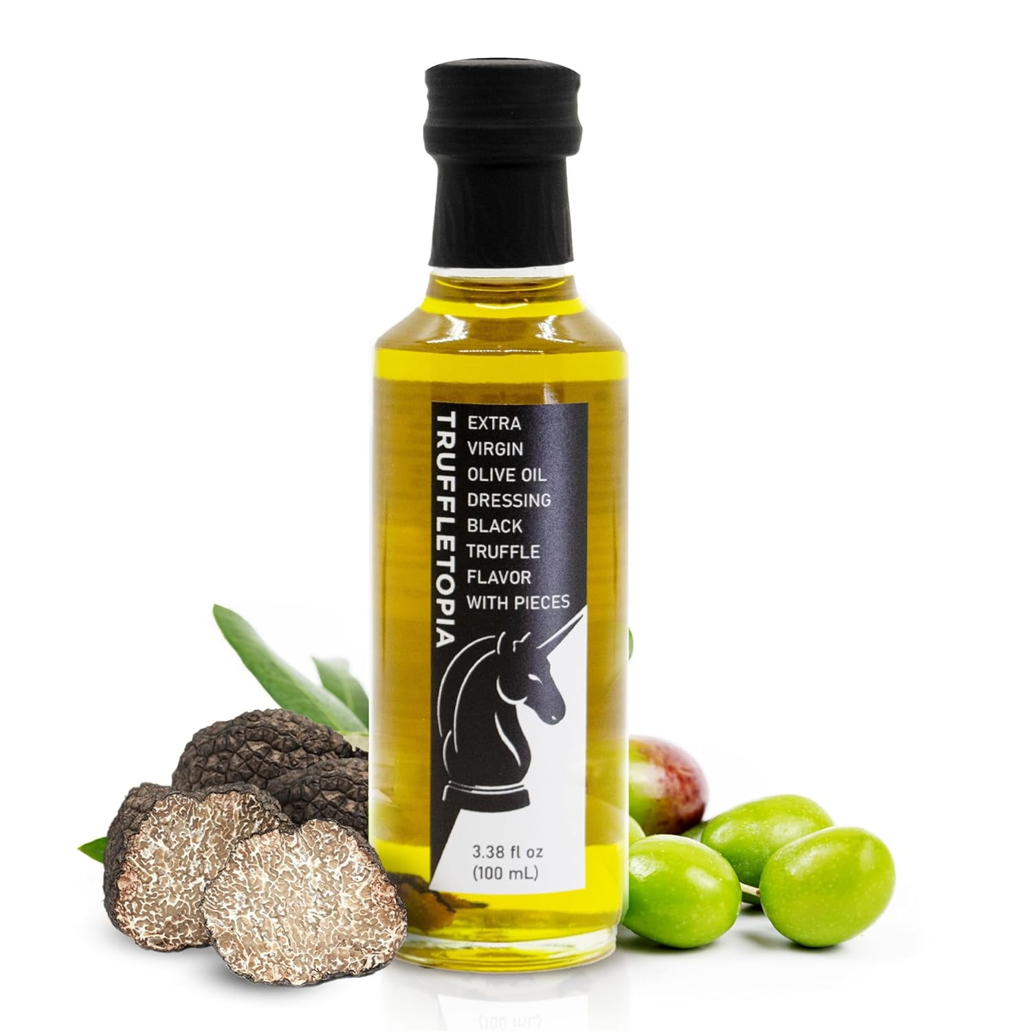 | Black Truffle Extra Virgin Olive Oil Dressing with Real Truffles ...