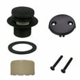 Black Tub Drain Tip Toe Bathtub Trim Set Conversion Kit 2hole overflow