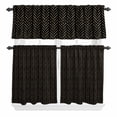 thumbnail image 1 of Black Tulip Curtain Valances Set Minimalist Modern Flower Art Linen Background Kitchen Curtains 36&nbsp;inch Length Rod Pocket Valance and Tiers 3 Piece Set Small Bedroom Bathroom Laundry Decor, 1 of 9