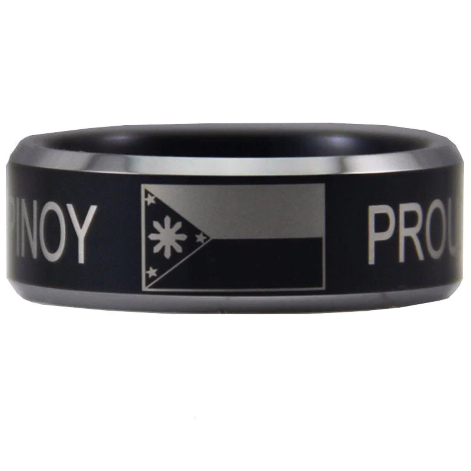 Black Tungsten Filipino Proud Pinoy Ring