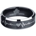 thumbnail image 1 of Black Tungsten Forever Love Ring, 1 of 5