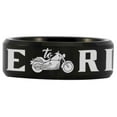 thumbnail image 1 of Black Tungsten Live to Ride Ring, 1 of 5