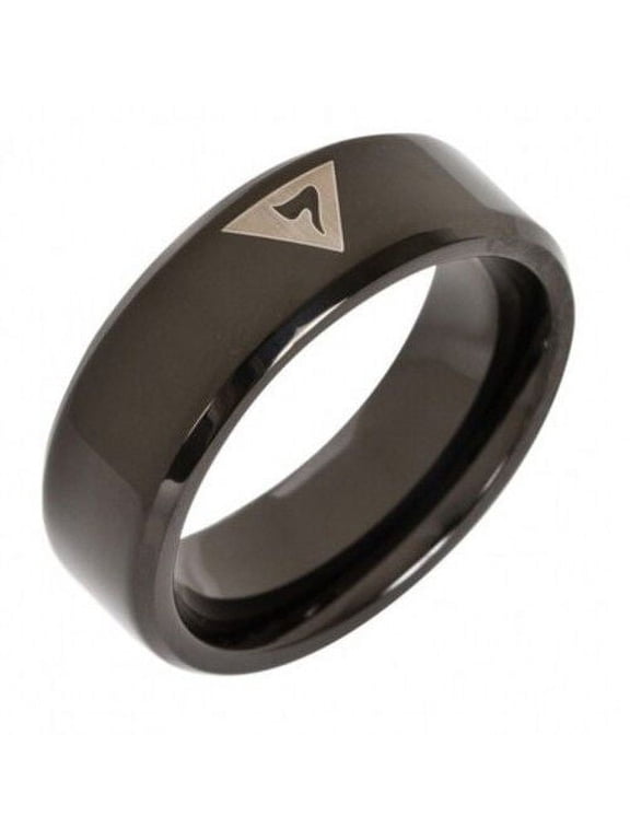 Black Tungsten Masonic rings Scottish Rite - Freemason 14th Degree Grand Elect