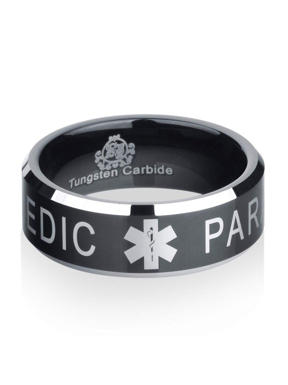 Black Tungsten Paramedic Ring