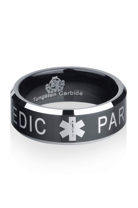 Black Tungsten Paramedic Ring