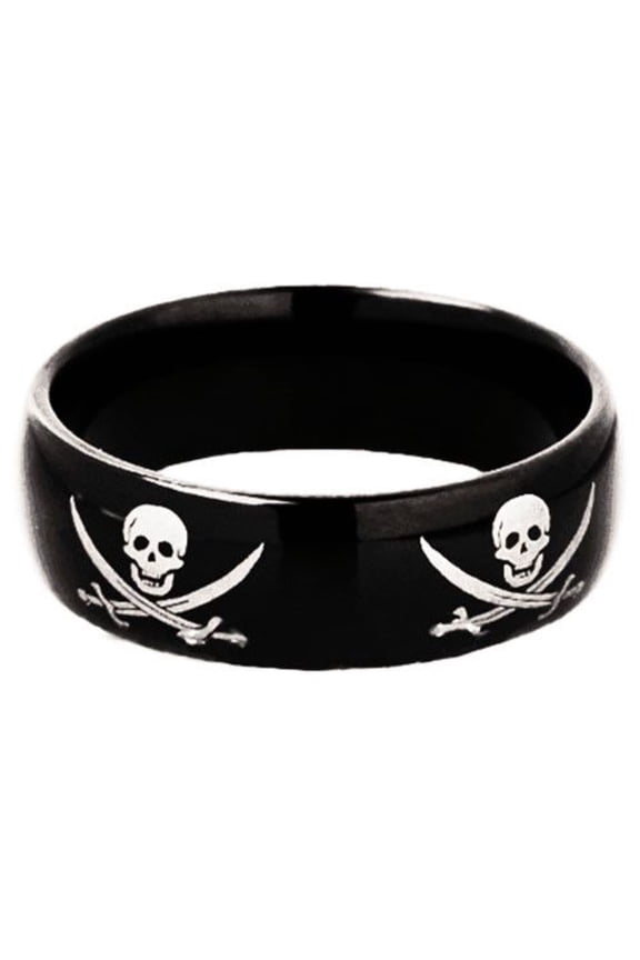 Black Tungsten Pirate Ring