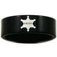 thumbnail image 1 of Black Tungsten Sheriff Ring, 1 of 5