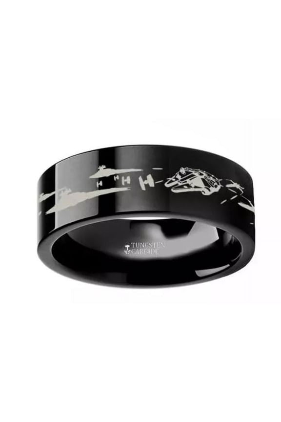 Black Tungsten Star Wars A New Hope Death Star Space Battle Band | Thorsten
